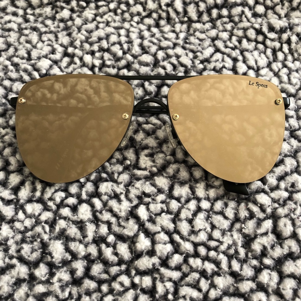 Le Specs • Mirrored Aviator Sunglasses • Black